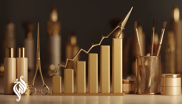 تصویر مفهومی مدیریت مالی سالن زیبایی