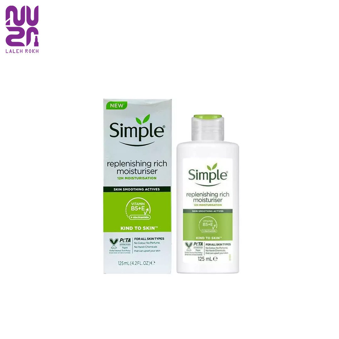 Simple replenishing-12Hr rich moisturiser کرم آبرسان و مرطوب کننده 12 ساعته ریچ سیمپل | Simple replenishing-12Hr rich moisturiser - تصویر 1