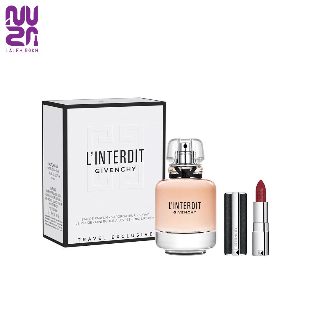 Givenchy L Interdit whit Lipstick ست عطر ل انتر دیت و رژلب جیونچی | Givenchy L Interdit whit Lipstick - تصویر 1