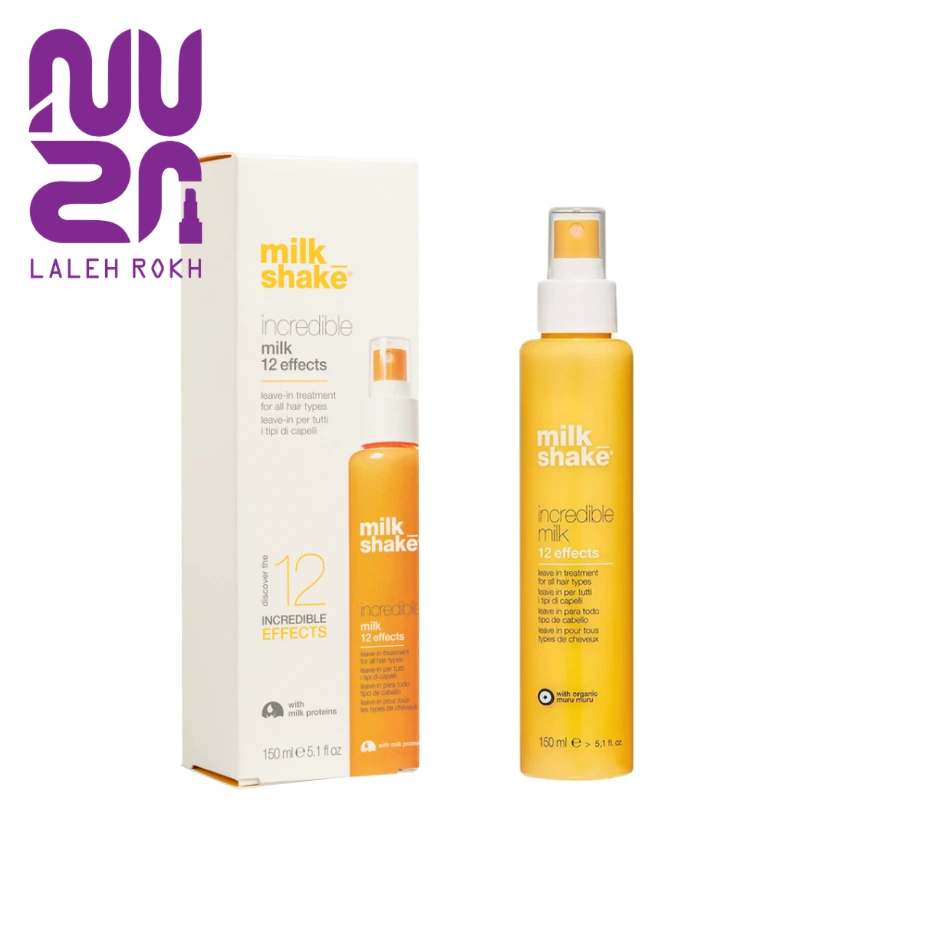Milk Shake Incredible Milk 12 Effects Leave-In Treatment 55ml 2 اسپری چندکاره و ترمیمکننده مو میلک شیک مدل اینکردیبل 12 افکت ۱۵۰ میل | Milk Shake Incredible Milk 12 Effects Leave-In Treatment 150ml - تصویر 1