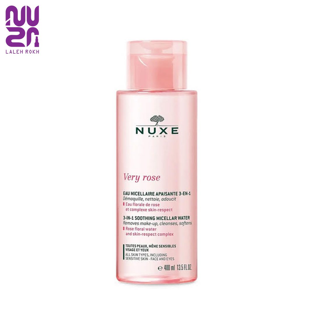 Nuxe Micellar Cleansing Water with Rose Petals 400ml محلول میسلار واتر 3 در 1 رز نوکس 400میل | Nuxe Micellar Cleansing Water with Rose Petals 400ml - تصویر 1