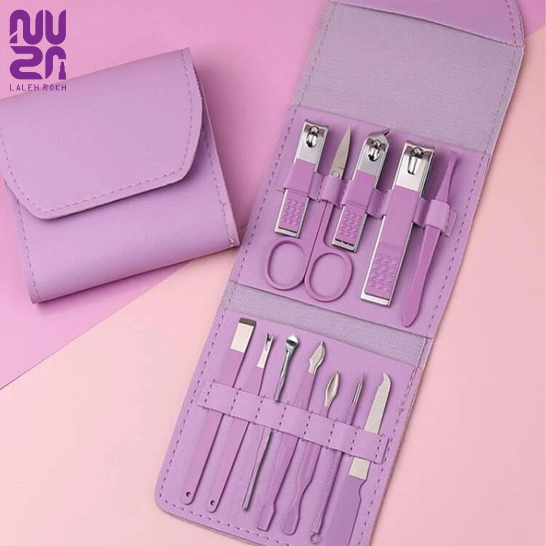 Sheglam 12pcs Manicur set - purple ست 12تیکه مانیکور ناخن همراه با کیف بنفش شیگلم | Sheglam 12pcs Manicur set - purple - تصویر 1