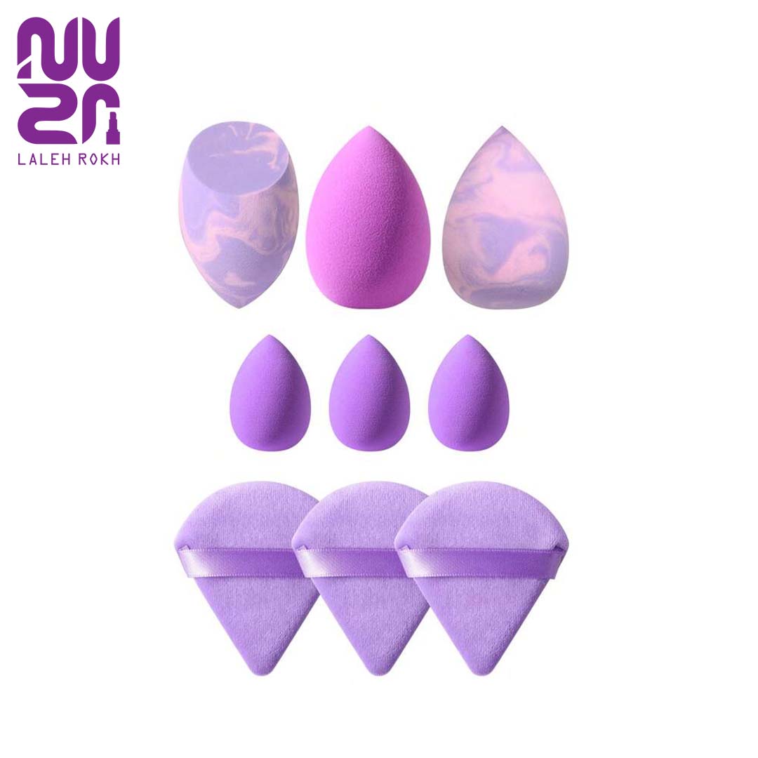ست بنفش 9عددی پد+بلندر بزرگ+کوچک شیگلم Sheglam 9pcs Purple Sponge+Pad ست بنفش 9عددی پد+بلندر بزرگ+کوچک شیگلم | Sheglam 9pcs Purple Sponge+Pad - تصویر 1