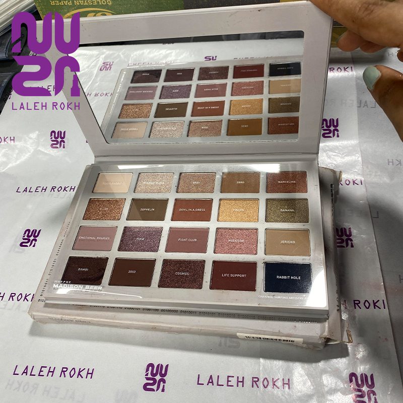 morphe madison beer channel surfing artistry palette broken A پالت سایه چشم مدیسان بییر مورفی (آسیب دیده )آ|morphe madison beer channel surfing artistry palette broken A - تصویر 1