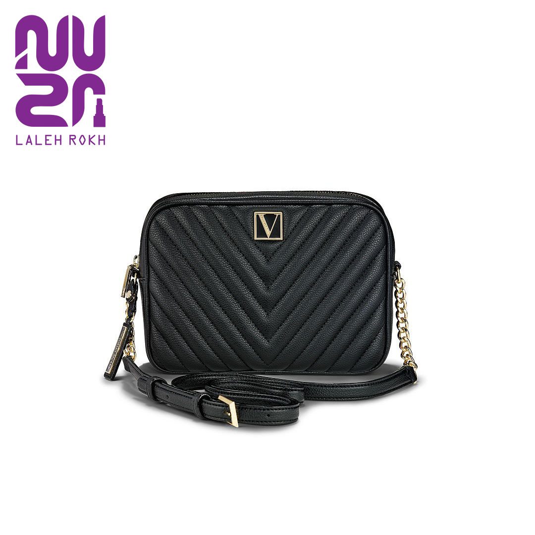 victoria secret top- zip crossbody black کیف بندی دوشی ویکتوریا سیکرت مشکی| victoria secret top- zip crossbody black - تصویر 1