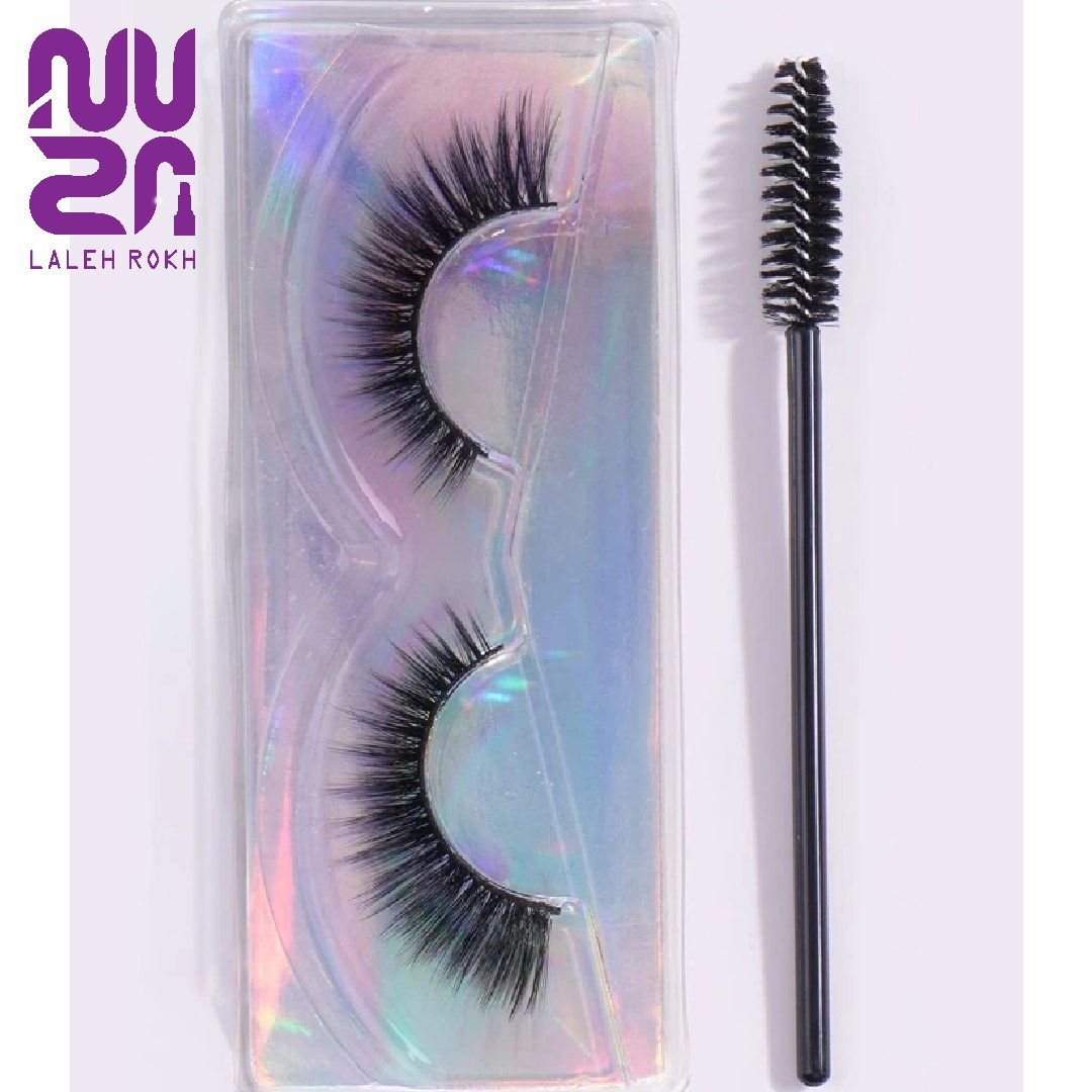 LALEHROKH VOLUMIZED FALSE EYELASHES AND DISPOSABLE BRUSH WITH STORAGE BAG مژه های همراه با براش لاله رخ|LALEHROKH VOLUMIZED FALSE EYELASHES AND DISPOSABLE BRUSH WITH STORAGE BAG - تصویر 1