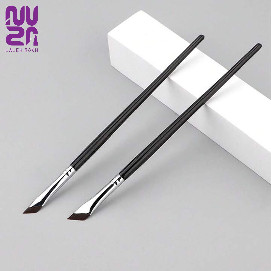 Sheglam 2 eyeliner brushes with a sharp tip براش 2عددی خط چشم سر کج تیز 1971شیگلم|Sheglam 2 eyeliner brushes with a sharp tip - تصویر 1