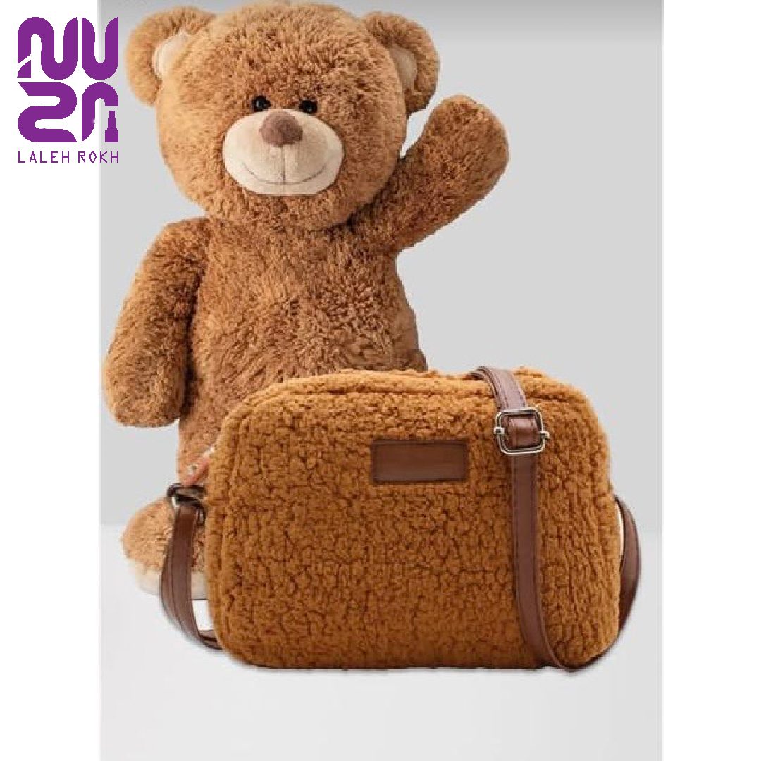 Nothing for happiness teddy bag brown کیف بندی تدی ناثینگ فور هپینس قهوه ای|Nothing for happiness teddy bag brown - تصویر 1