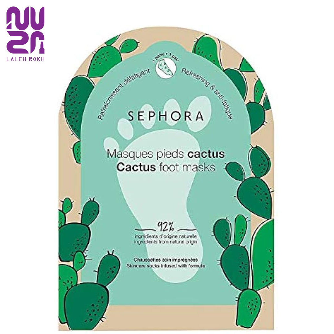 Sephora Cactus Foot Mask ماسک ورقه ای پا کاکتوس سفورا | Sephora Cactus Foot Mask - تصویر 1