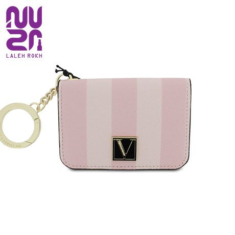 Victoria’s Secret wallet- pink کیف پول ویکتوریا سکرت همراه با اویز کلید -رنگ صورتی | Victoria's Secret wallet- pink - تصویر 1