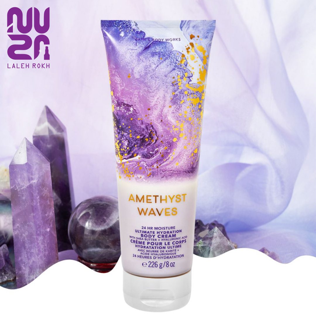 Bath and body amethyst waves body Cream 226gr کرم بدن آمیتیست ویوز بث اند بادی 226میل | Bath and body amethyst waves body Cream 226gr - تصویر 1