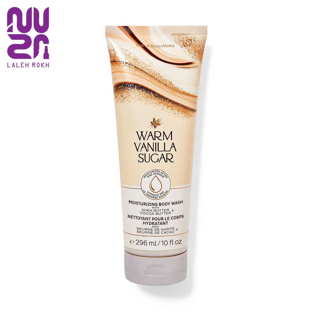 Bath and body warm vanilla sugar body wash 296ml شامپو بدن کرمی وارم وانیلا شوگر بث اند بادی 296میل|Bath and body warm vanilla sugar Moisturizing body wash 296ml - تصویر 1
