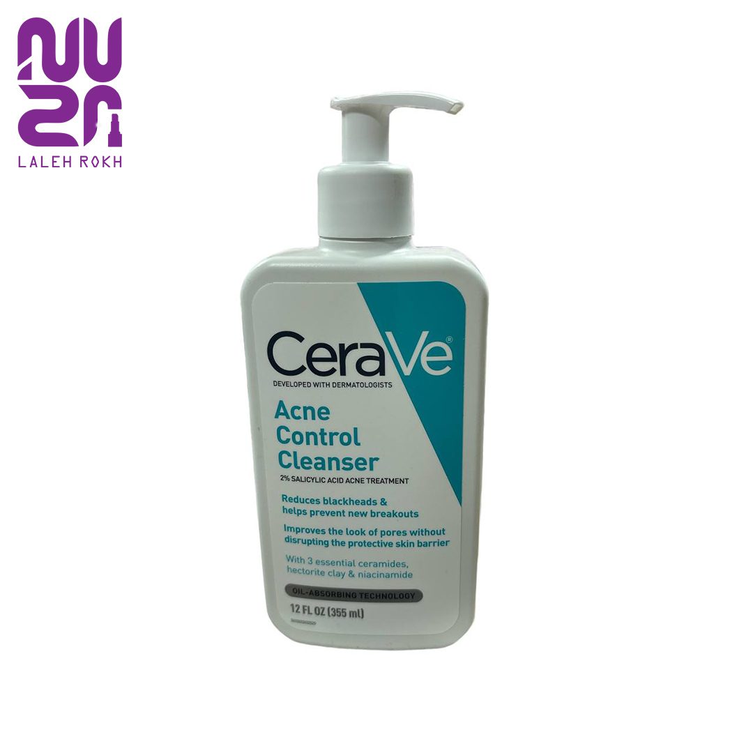 Cerave acne control cleanser 2% salicylic acid acne treatment 355ml شوینده کنترل کننده جوش مناسب پوست های آکنه وچرب سراوی 355 میل | Cerave acne control cleanser 2% salicylic acid acne treatment 355ml - تصویر 1