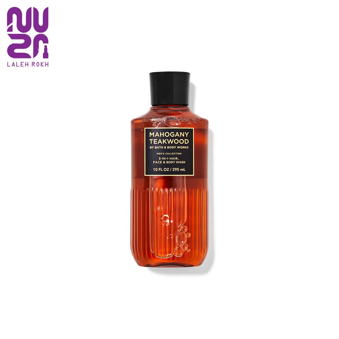 bath and body works mahogany teakwood hair,face & body wash شامپو صورت و بدن و مو بث اند بادی ورکس رایحه ماهوگنی تیک وود 295گرم| bath and body works mahogany teakwood hair,face &body wash - تصویر 1