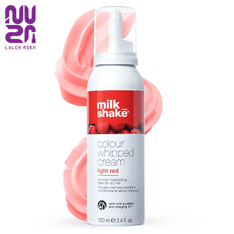 milk shake colour whipped cream light red1 فوم مو حاوی رنگدانه قرمز روشن میلک شیک|milk shake colour whipped cream light red - تصویر 1