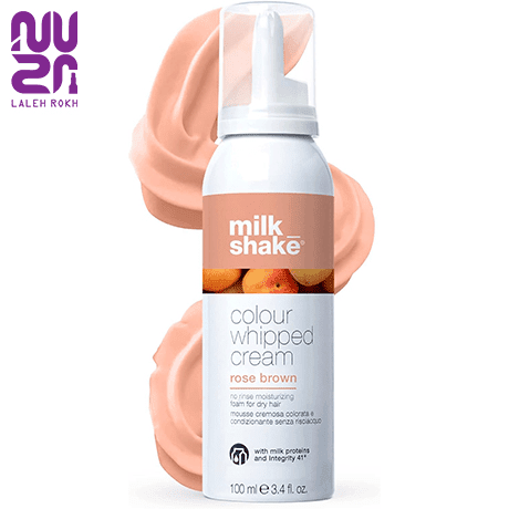 milk shake colour whipped cream rose brown فوم مو حاوی رنگدانه رز قهوه ای میلک شیک|milk shake colour whipped cream rose brown - تصویر 1