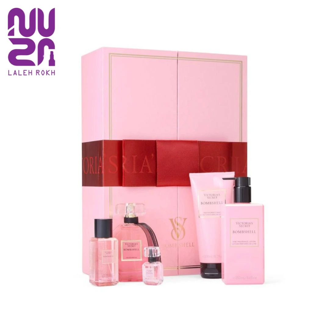 photo_2025-08-20_12-10-16_11zon ست هدیه عطر و لوسیون بدن و ژل پاک کننده زنانه بامشل ویکتوریا سکرت | Victorias secret bombshell gift set 5ps - تصویر 1
